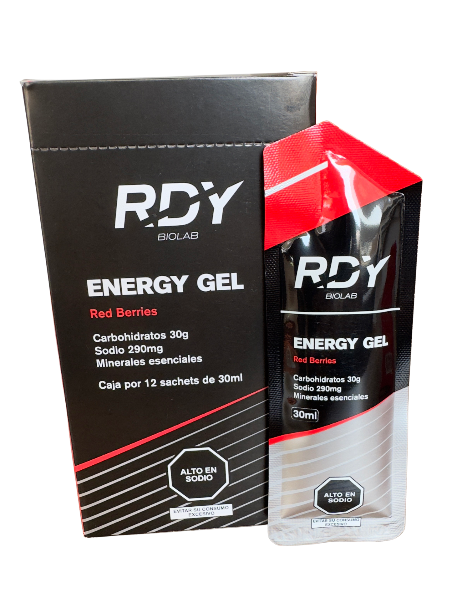 RDY Energy Gel Red Berries - Box 12 unid