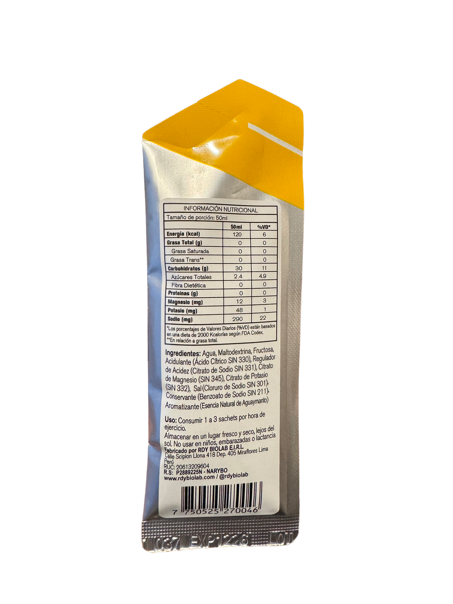 GEL AGUAYMANTO - SACHET 1 UNID