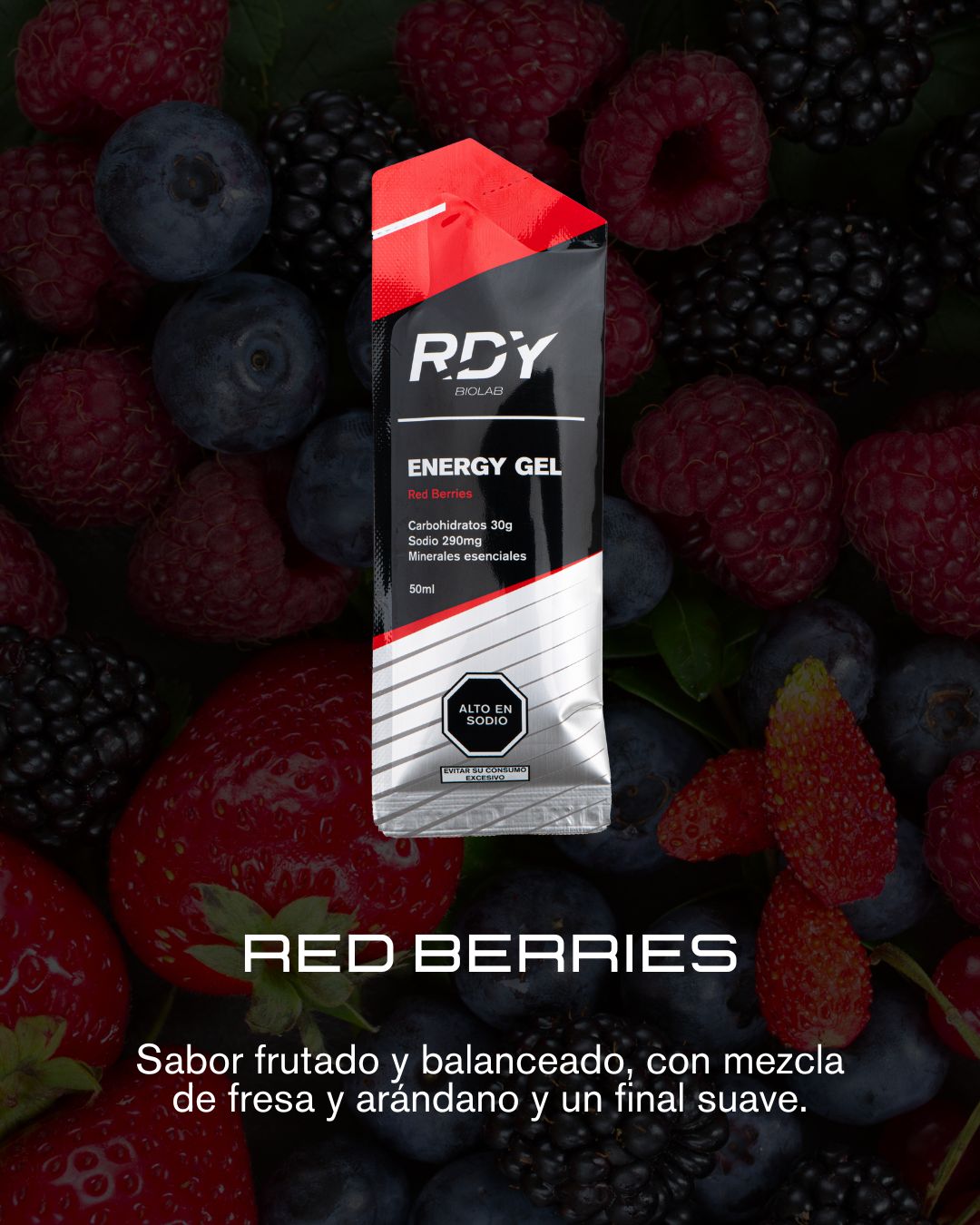 GEL RED BERRIES - SACHET 1 UNID